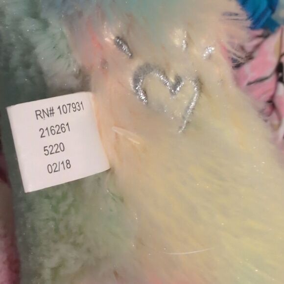 Justice Letter G Pastel‎ Rainbow & Unicorn Plush Pillow - Picture 4 of 4